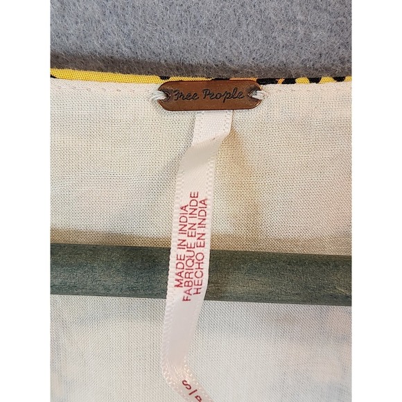 Free People Lydia Printed Midi Dress S Vintage Inspired Puff Sleeves Floral - Picture 4 of 15